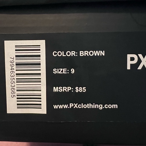 PX Clothing Brown Leather Low top Lace-Up Sneakers, sz 9 new in box - Picture 9 of 9